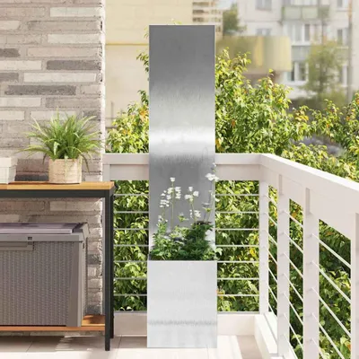 Immagine prodotto di Maison Exclusive - Telo frangivista da giardino argento 32 x 32 x 150 cm in acciaio inossidabile