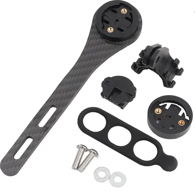 Immagine prodotto di Supporto per computer da bicicletta, combinazione manubrio-attacco manubrio in carbonio, per computer da bicicletta Garmin e Bryton (versione Bryton)