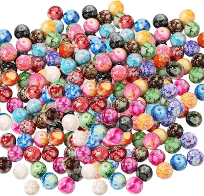 Produktbild von Armband 60 Stück 12 mm Perlen für Modeschmuck, DIY, bunte Perlen, Halsketten, Armbänder, Kristall, facettiert, rund, Set, Acryl für Armbänder, Schmuck