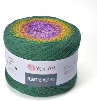 Produktbild von YarnArt Flowers Merino 564: Kuschelige Wolle, sanfte Farbverläufe, ideal für große Projekte