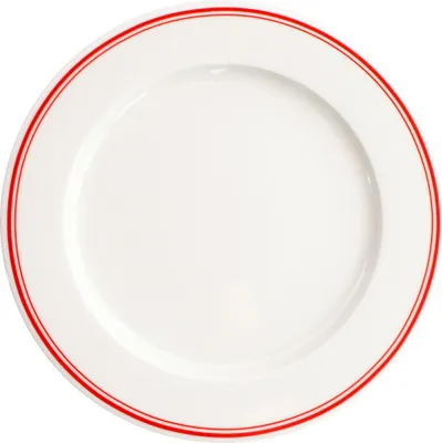 Immagine prodotto di Piatto piano VERLO 27 cm FORTE RIVO - Grande piatto da portata a righe rosse
