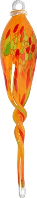 Produktbild von Gartenskulptur Glaszopf zum Hängen orange-bunt