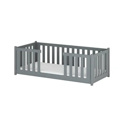 Obrázok produktu pre Detská posteľ so zábranami NORENE - 90x200, šedá