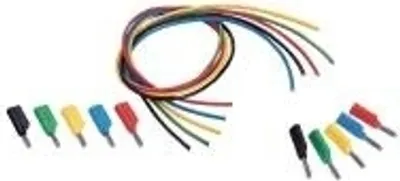 Produktbild von VOLTCRAFT MS-4041 Messleitungs-Set Lamellenstecker 4 mm Lamellenstecker 4 mm 1.00 m Schwarz, Rot, Blau, Gelb, Grün 1 Se