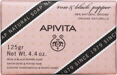 Immagine prodotto di SAPONE NATURALE alla rosa e al pepe nero 125 gr