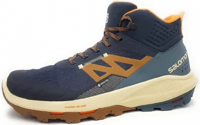 Image de Chaussures de sport Salomon Out Pulse Mid GTX pour hommes, chaussures de randonnée outdoor, couleur bleue, chaussures de loisirs, pointure : EUR 45 | UK 10.5