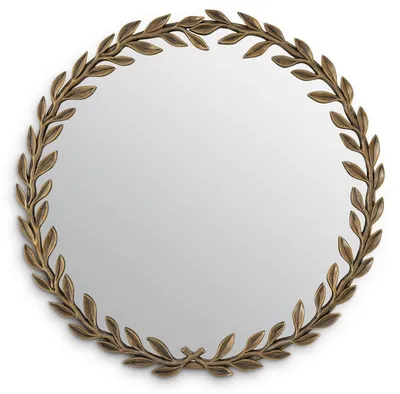 Produktbild von Casa Padrino Luxus Spiegel Vintage Messingfarben Ø 68,5 cm - Runder Wandspiegel - Luxus Möbel - Luxus Kollektion