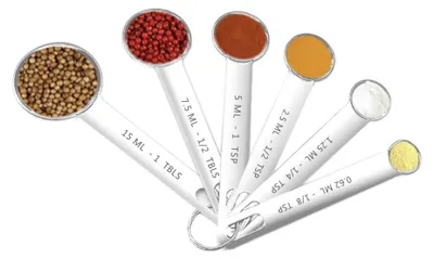 6-teiliges Edelstahl-Messlöffel-Set für Backen & Kochen