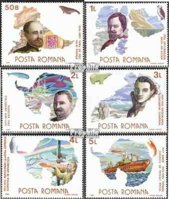 Produktbild von Briefmarken Rumänien 1986 Mi 4281-4286 (kompl.Ausg.) postfrisch Rumänische Polarforscher