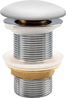 Produktbild von Aloni Ablaufventil Weiß 1 1/4" Push-Up ohne Überlauf für Waschbecken