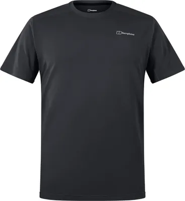 Schwarzes T-Shirt von Berghaus; Modell Delta Tee; für Herren; schlichtes Design ohne Muster.