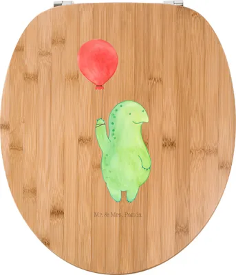 Produktbild von Mr. & Mrs. Panda Toilettendeckel Schildkröte Luftballon - Transparent - Geschenk, Jahrmarkt, Motivation, Klodeckel, Motivationsspruch, Schildkröten, Klobrille, klo deckel
