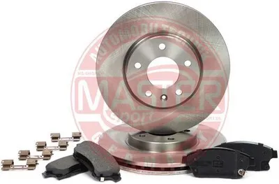 Productafbeelding van 2 remschijven, diameter 300 mm + remblokken voor