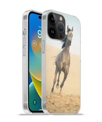 Produktbild von MuchoWow® Handyhülle Schutzhülle Hülle für Apple iPhone 14 Pro - Softcase Pferd - Sand - Wüste Silikon Softcase Handy Hülle - Umschlag