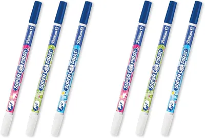 Productafbeelding van Pelikan Inktblusser Super Piraat - Set met 6 inktkillers - Lijndikte F (fijn)