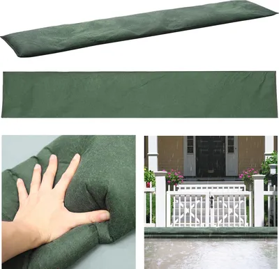 Zdjęcie produktu dla 4 aktywowane wodą worki przeciwpowodziowe z włókniny, wielokrotnego użytku, bez piasku, na porę deszczową, zielone, 25 x 120 cm