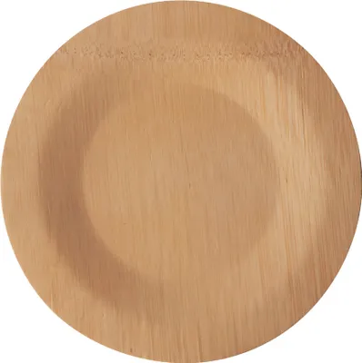 Image de PAPSTAR Assiette en bambou "pure" non divisée 230 mm 10 pièces