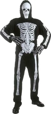 Image de Costume de squelette pour enfants, costume +masque Costume de squelette pour enfants Halloween L - 158 cm