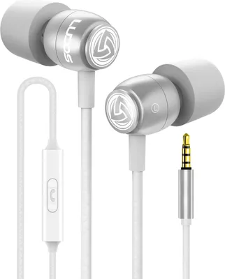 Produktbild von Ludos Clamor In-Ear Headphones with Cable and Microphone, 5 Year Warranty, Premium Audio Quality, Bass, Memory Foam, Reinforced Cable, Call Control