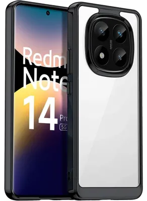 Image de Coque pour Xiaomi Redmi Note 14 Pro 5G (pas pour 4G) Protection Antichoc Silicone Souple + Dos Rigide