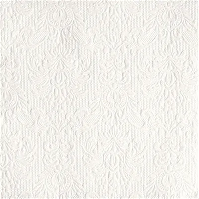 Produktbild von Ambiente Servietten Lunch / Party 33x33cm Elegante weiss - White Geprägt / embossed
