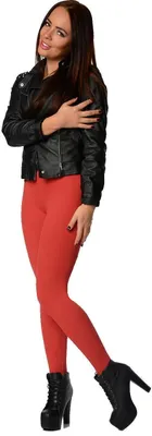 Produktbild von Damen Leggings Hoher Bund Winter Baumwolle; Rot S/36