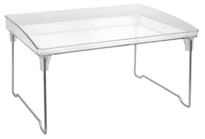 Image de Organisateur en acrylique - Étagère de rangement pliable - Pour cosmétiques, bureau et salon - Transparent