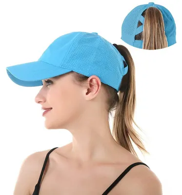 Obrázek produktu pro Baseballová čepice, letní, dámská/pánská, nastavitelná, modrá, obvod hlavy 57-58 cm