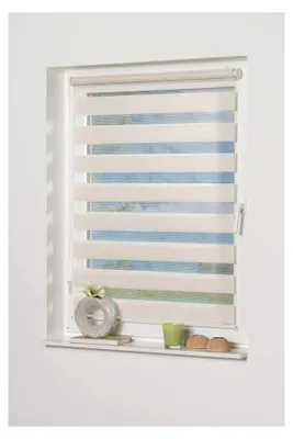 Produktbild von K-home Doppelrollo Klemmfix ohne Bohren Beige, Polyester, 35 x 150 cm