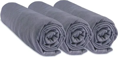 Zdjęcie produktu dla Przeieradło z gumką 70 x 140 cm, 3 szt., bawełna jersey, szary, do łóżeczko dziecięce