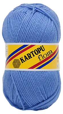 100g Strick-Häkel-Garn KARTOPU FLORA K535 pastellblau