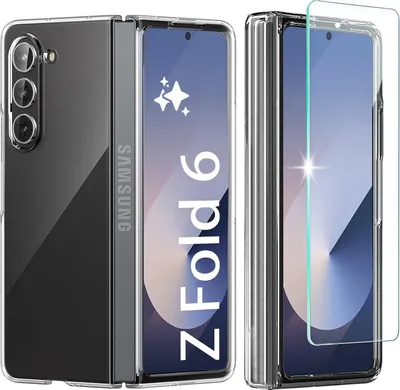 Obrázok produktu pre kryt 2v1 + ochranné sklo pre Samsung Galaxy Z Fold 6 5G puzdro číre 9H pancierová fólia