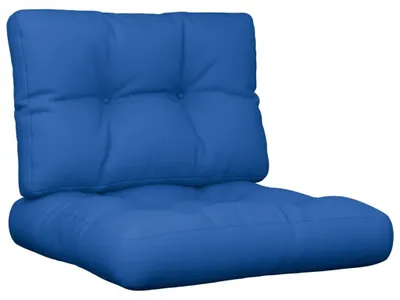 Image de vidaXL Coussin pour palette 2 pcs. bleu royal tissu