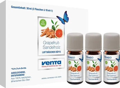 Produktbild von Venta 6044200 -Duftset -Grapefruit-Sandelholz-3 Flaschen-ätherischeÖle