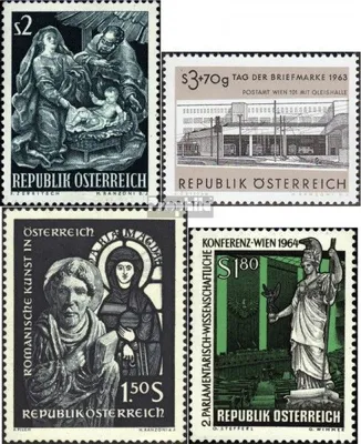 Produktbild von Briefmarken Österreich 1963 Mi 1143,1144,1151,1152 (kompl.Ausg.) gestempelt Sondermarken