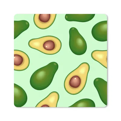 Produktbild von MuchoWow® Mauspad Mousepad Avocado - Muster - Grün 30x30 cm - Mousepads - Maus Mat - Pad - Mausunterlage - Gaming