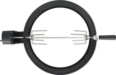 Image de vidaXL BBQ Rotisserie Ring Set 47 cm noir