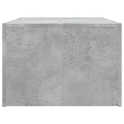 A front view of a concrete-effect coffee table.