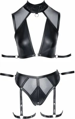 Obrázok produktu pre Podprsenka Bondage Set s ramienkami - čierna
