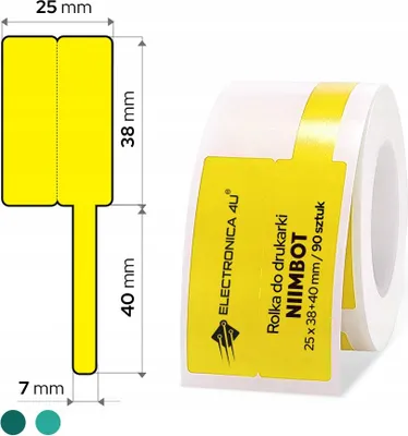 Immagine prodotto di Etichette autoadesive a trasferimento termico per cavi Niimbot M2 M3 25x38+40