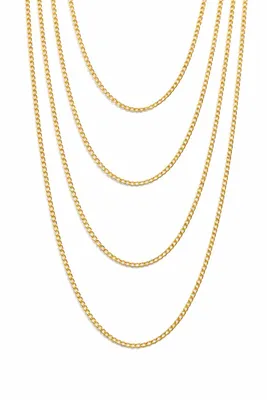 Produktbild von Panzerkette 333 Gelbgold 50 cm lang 1,5 mm breit Männer Frauen Goldkette E-H Collection
