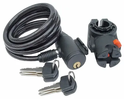 Produktbild von Fahrrad Kabelschloss ASL-31 1500mm Stahlseil 8mm universal schwarz