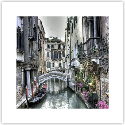 Produktbild von Poster - Poster ohne Rahmen - Venedig Brücke Wasser - 30x30 cm - Wand Bild - Wanddeko - Wandbilder - Kunstposter - Wandposter - Bilder - Kunstdruck - Wanddekoration - Wandbild - P2XAC30x30-3522