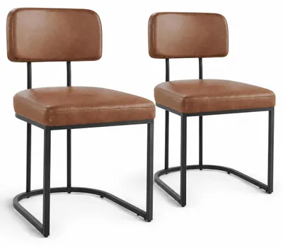 Produktbild von CHITA Polsterstuhl (2 St) Esszimmerstuhl, Metallgestell, Kunstleder, Ergonomisch, Rückenlehne