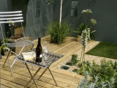 Produktbild von WOODTEX | 4 m | Kiefer Terrassendiele 140x24 mm Kesseldruckimprägniert, Nadelholz Dauerhaftigkeitsklasse 3 4, Feinglatte Oberfläche, Furchenprofil,100 Prozent, Fichte Kiefer Tanne