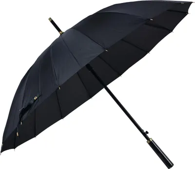 Produktbild von Clayre & Eef Erwachsenen-Regenschirm Ø 100 cm Schwarz Polyester