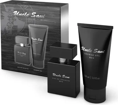 Zdjęcie produktu dla Zestaw prezentowy "Uccle Sam" Silver, woda toaletowa 50 ml, żel pod prysznic 150 ml, dla mężczyzn. (12 sztuk)