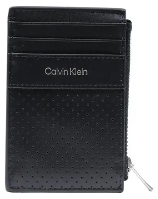 Produktbild von Calvin Klein PERFORATED N/S ZIP CARDHOLDER Herren Brieftasche Schwarz : Größe - UNICA Größe: UNICA