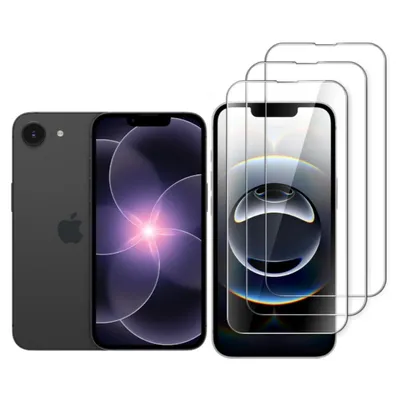 Produktbild von CLM-Tech 3er Set Schutzfolie kompatibel mit iPhone 17e - Panzerfolie Panzerglas Crystal Clear - Displayschutz 9H Glas - Folie kristallklar 3X Stück