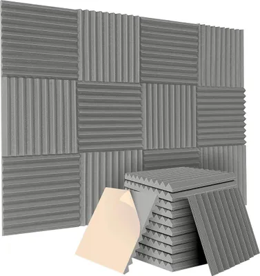 Immagine prodotto di Pannelli Fonoassorbenti Adesivi in Schiuma - Set da 12 Pezzi